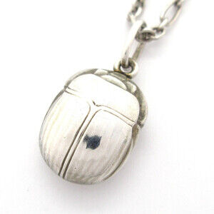 Georg Jensen Scarab Silver Necklace #324033G55B